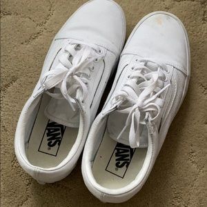 VANS All white platform sneaker